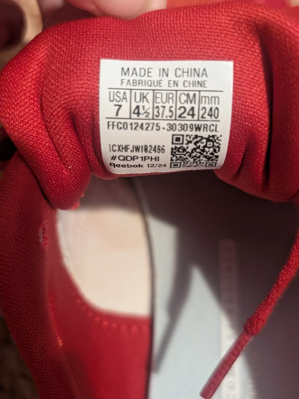 Reebok Classic Red Suede Sneakers